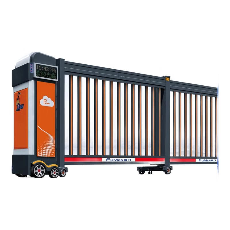 Heavy-duty fence telescopic automatic sliding gate for industrial perimeter security by ZhanJiang