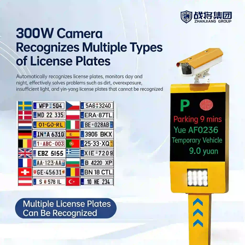 300W Camera Recognizes Multiple Typesof License Plates