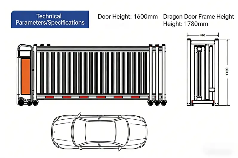 Telescopic Sliding Gate Technical Specifications