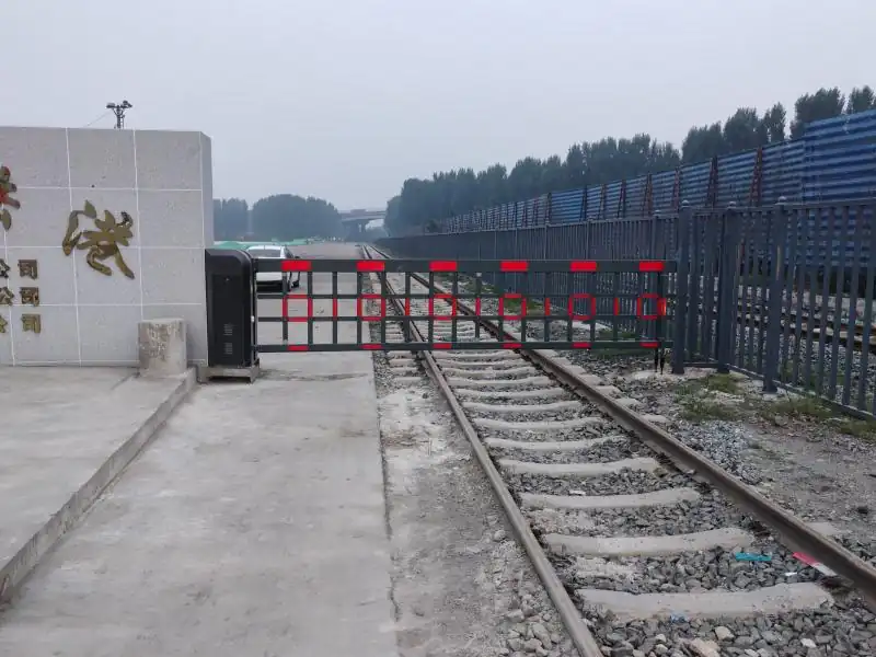 success case 10m drop arm barrier at Shijiazhuang Industrial Logistics Park, Hebei - high-speed lifting for heavy truck & railway crossing traffic management