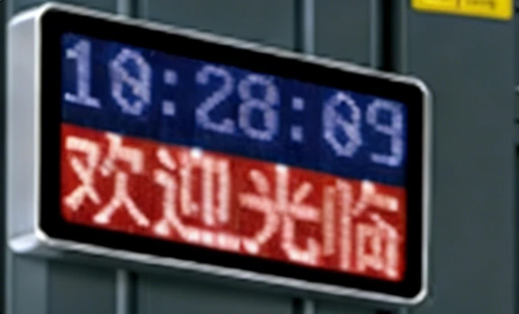 high-brightness LED display for smart parking guidance and license plate info.