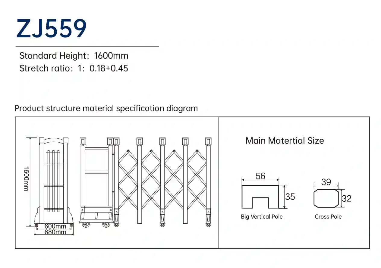 ZJ559 sliding gate parameter