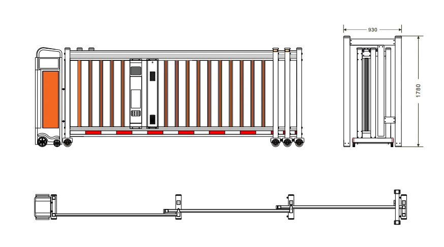 telescopic sliding gate paramters