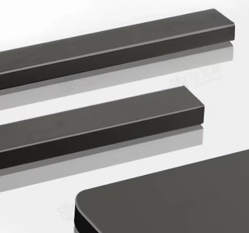 Black Aluminum Alloy Profile Bar for Trackless Folding Gate, Precision Cut Linear Accessory for Automatic Security Gate