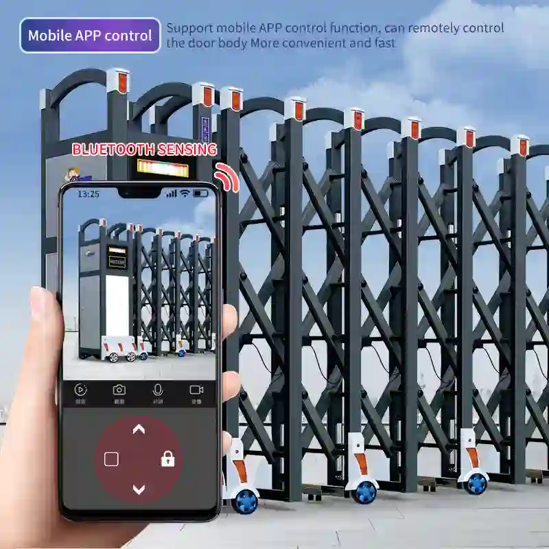 retractable outdoor gate mobile app control