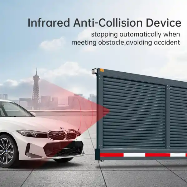 Cantilever Sliding Fence Gate infrared anti collision safety sensor system