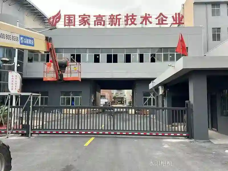 Cantilever sliding gate installed at high-tech enterprise factory entrance