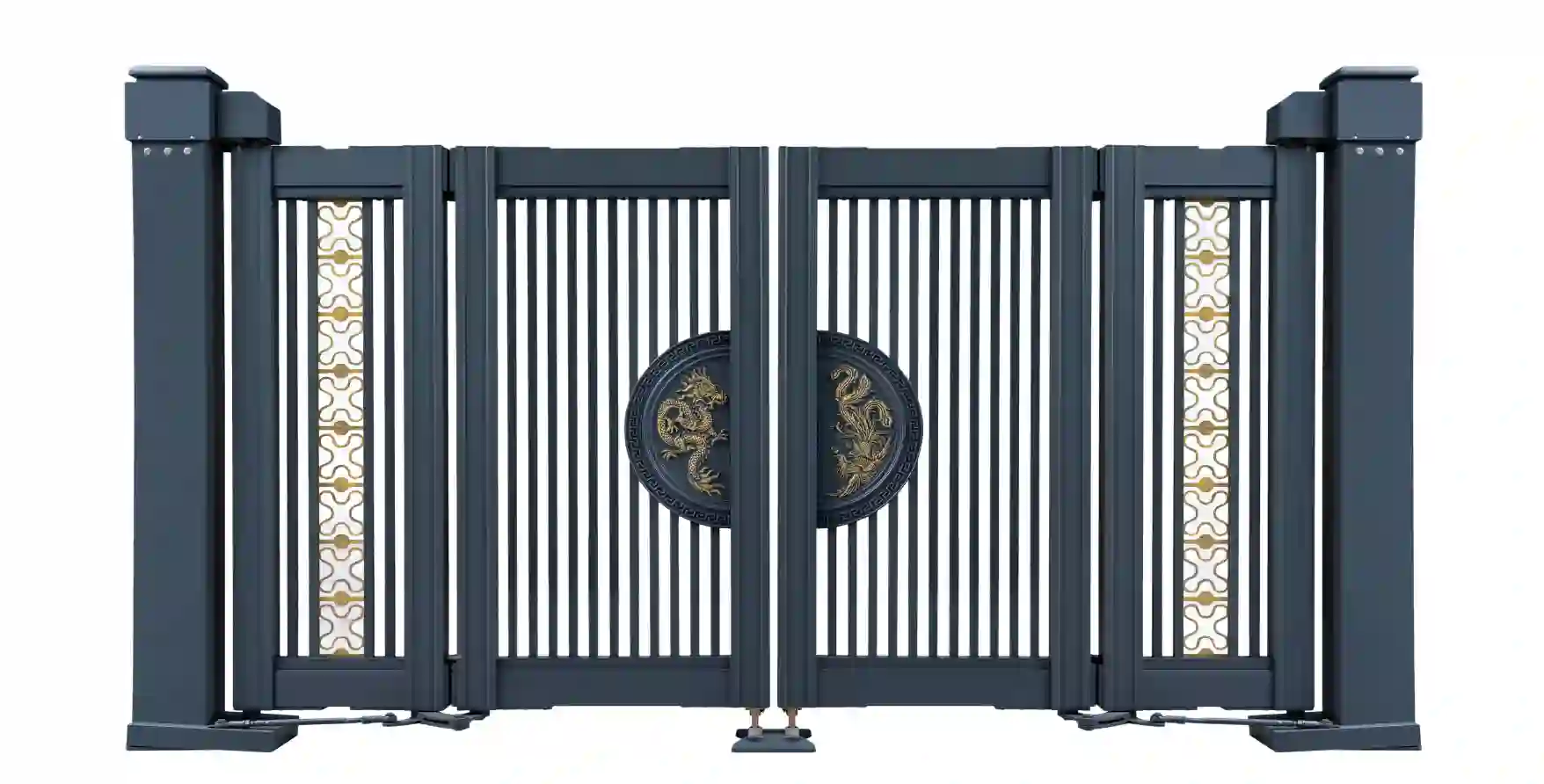 ZJ200 aluminum trackless folding gate