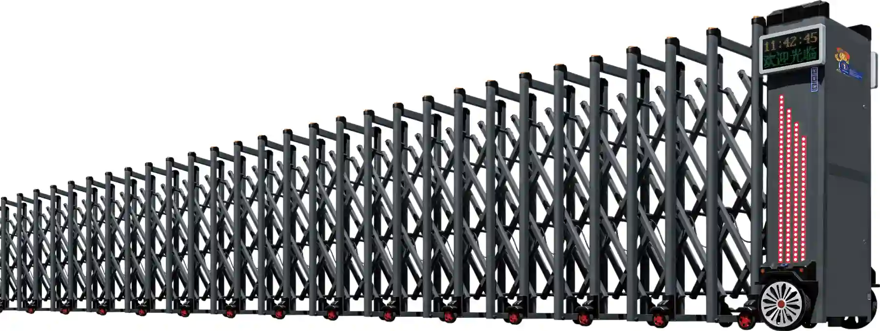 Heavy duty weatherproof ZJ-522 retractable outdoor gate
