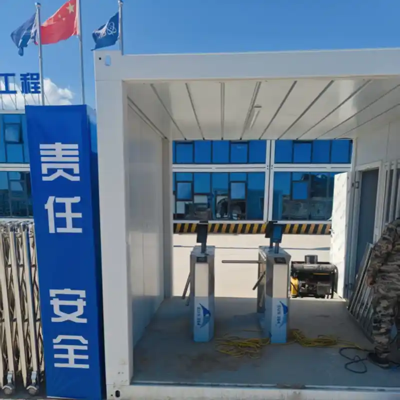 ZHANJIANG access control tripod turnstile gate nuclear power station security project case, industrial pedestrian security barrier