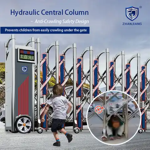 automatic-retractable-gate-anti-crawling