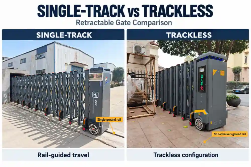 single-track-vs-trackless-gate